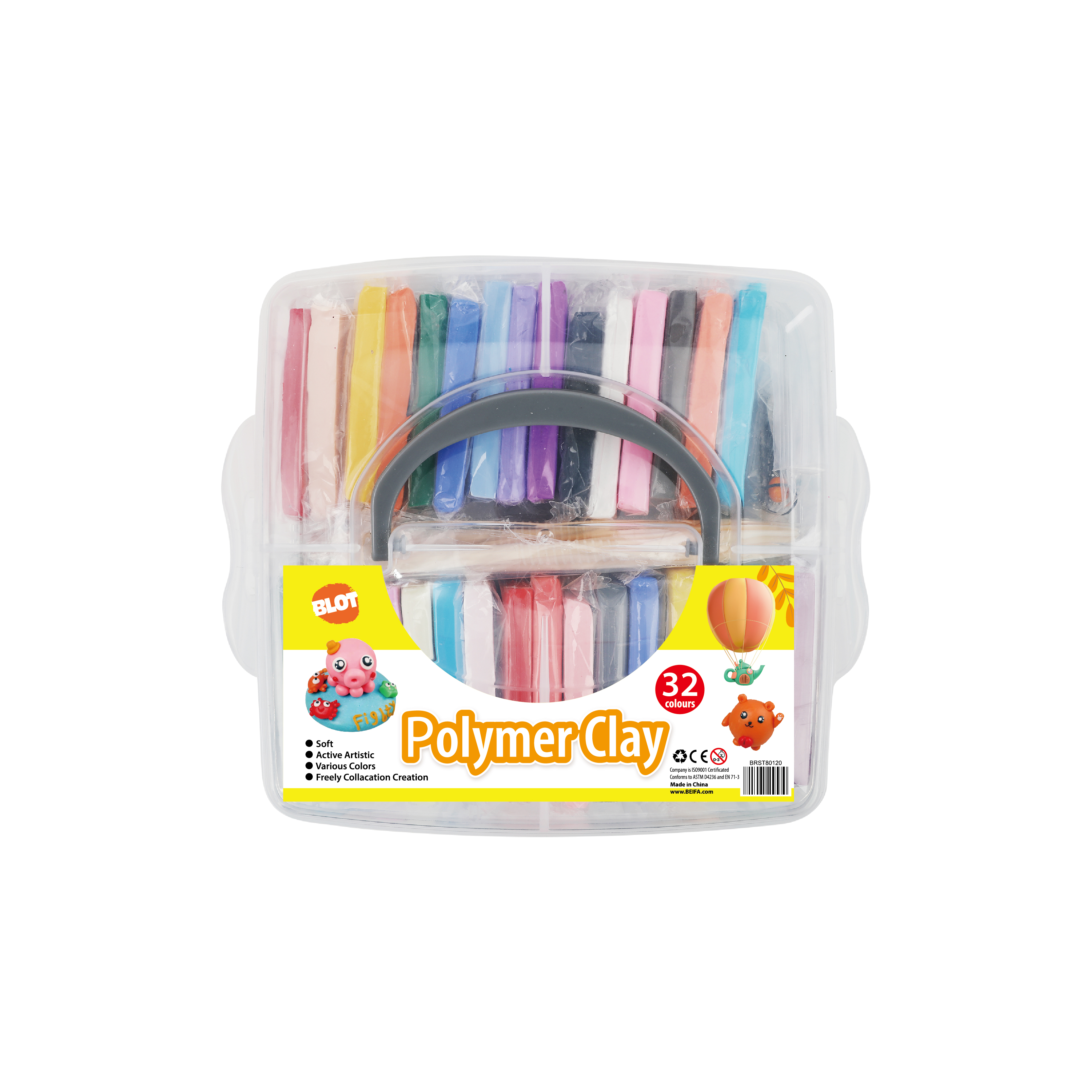 32 colors polymer clay