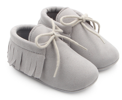 Nubuck leather infant girl shoes bow soft bottom non-slip toddler baby shoe