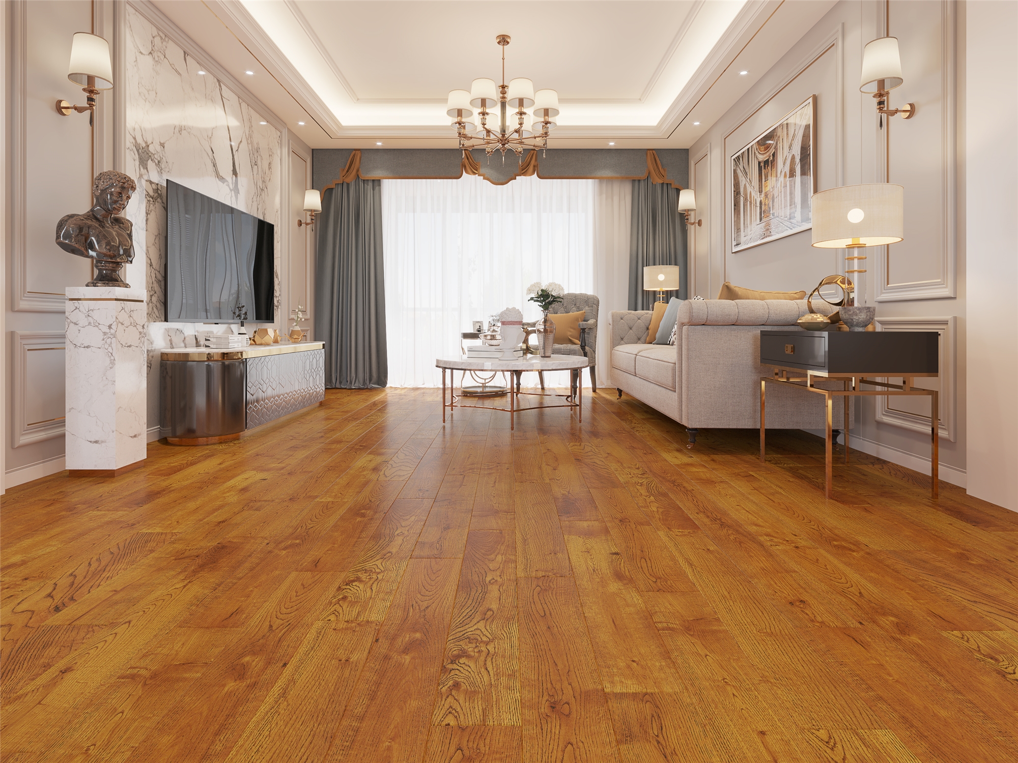 Waterproof Indoor click lock PVC vinyl SPC Flooring