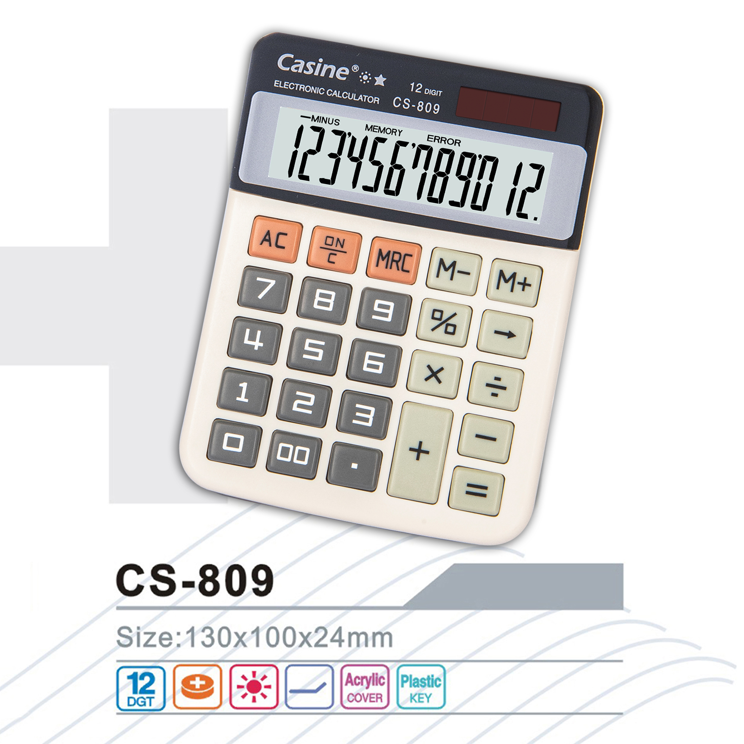 CS-809 - 12-digit mini-desktop calculator - Casine