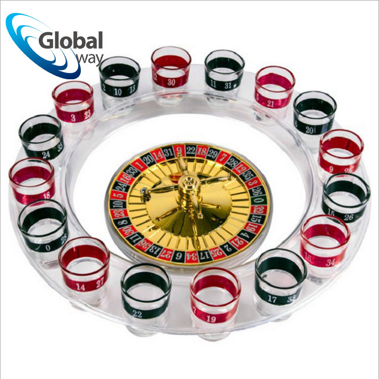 16 Cup Gamble Set Shot Spinning Roulette Game drinking game