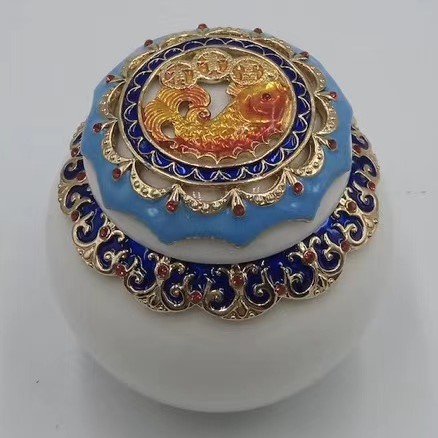 cloisonne tea jar