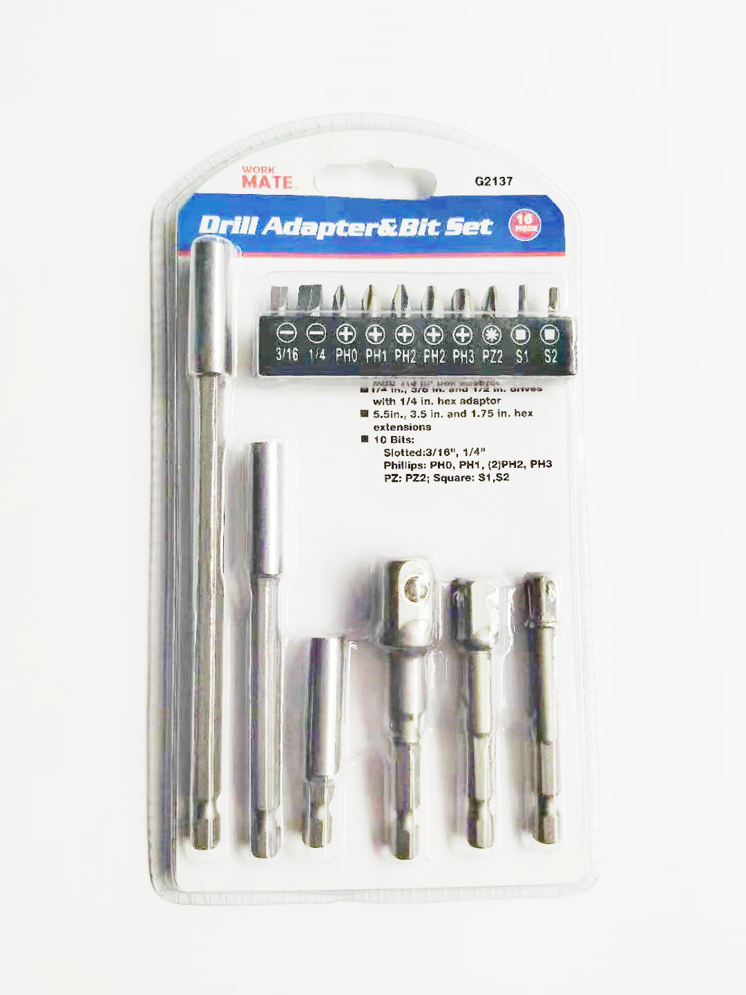 16 Piece Drill Adapter&Bit Set