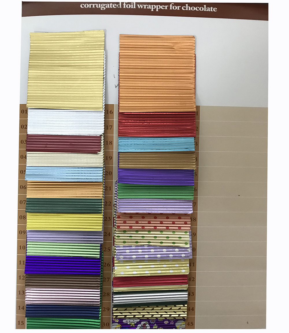 Corrugated aluminum foil wrapper