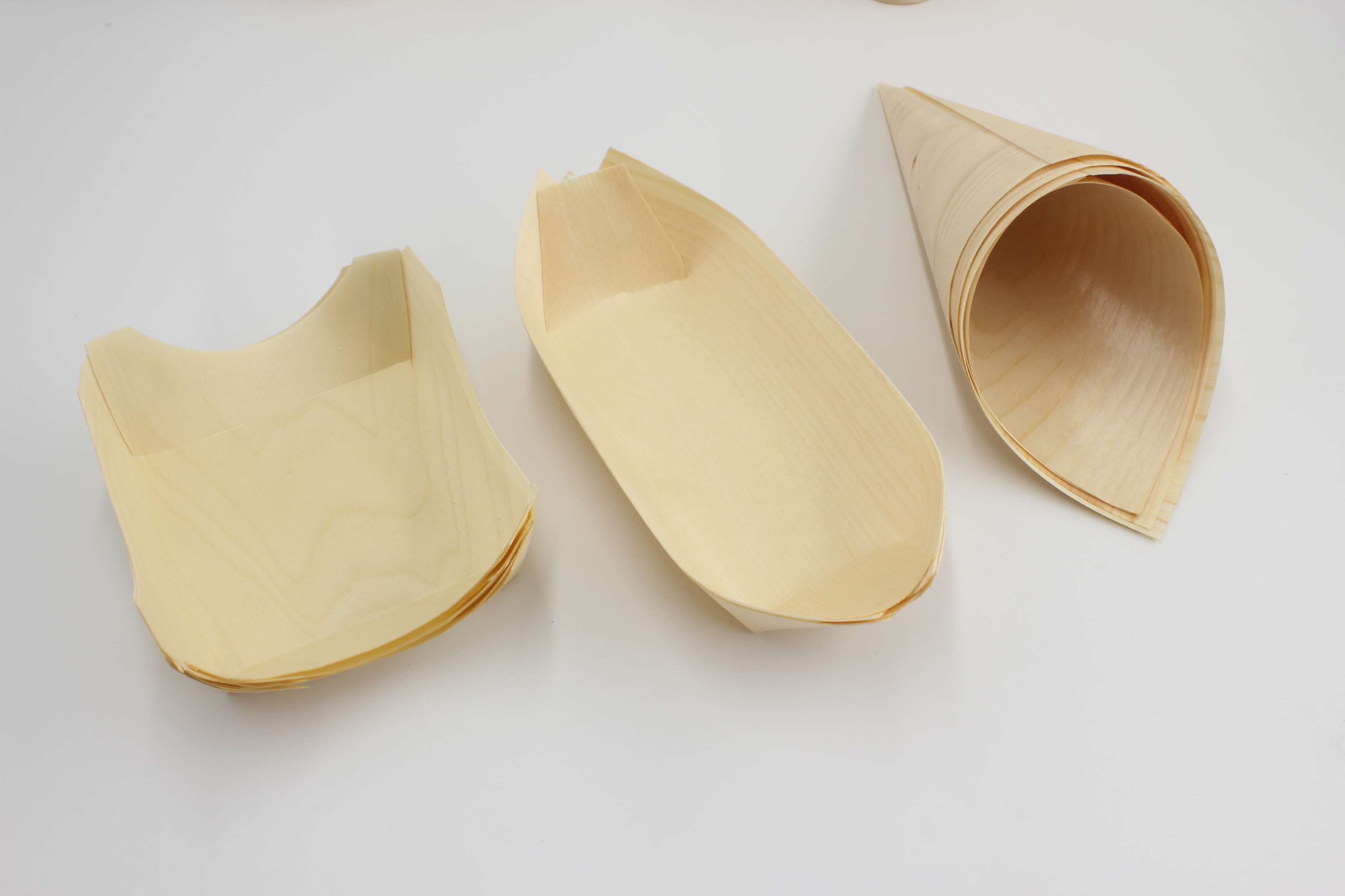 disposable wooden boat wooden cone bamboo leaf boat