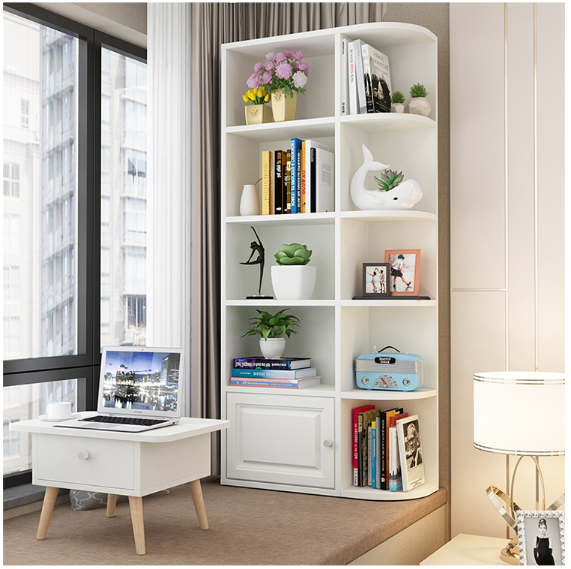 Bay window cabinet storage cabinet multifunctional bookshelf
