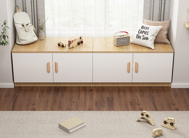 Bay window cabinet storage cabinet storage low cabinet