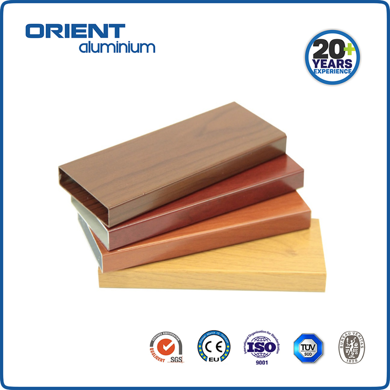 China aluminum extrusion factory produce new design aluminum profile wooden grain aluminum profile