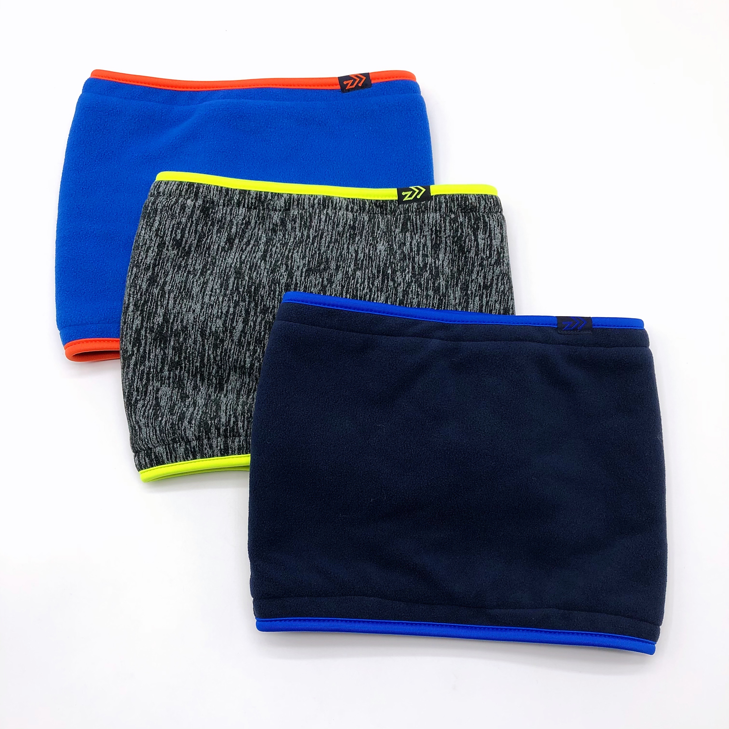 AL000409 Boys Polar Fleece Snood Scarf with Neon Contrast Bind and Soft Borg Lining