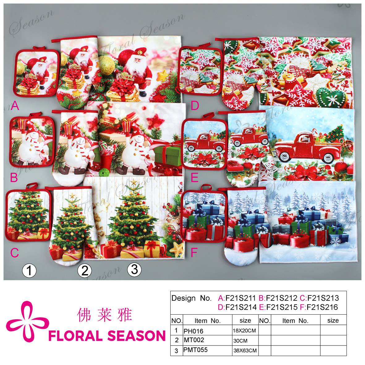 Christmas, Gift, Kitchen Textile Set, Photo Print, Digital Print, Towel, Oven Mitt, Pot Holder, Apron