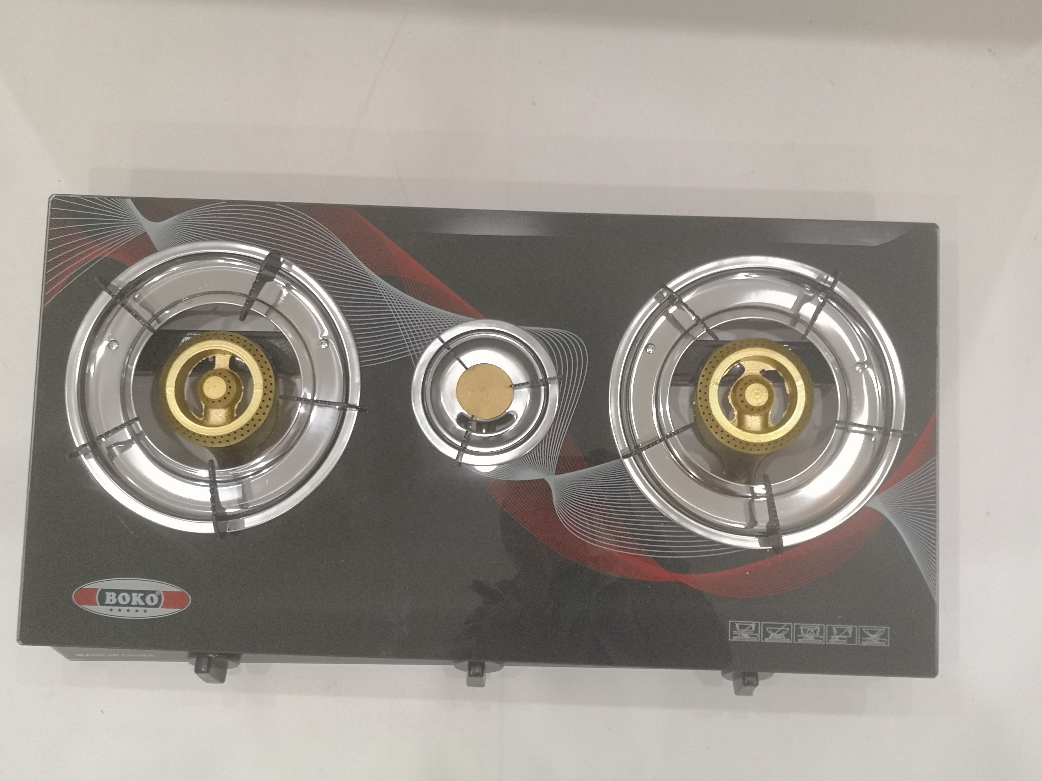 Glass gas cooker