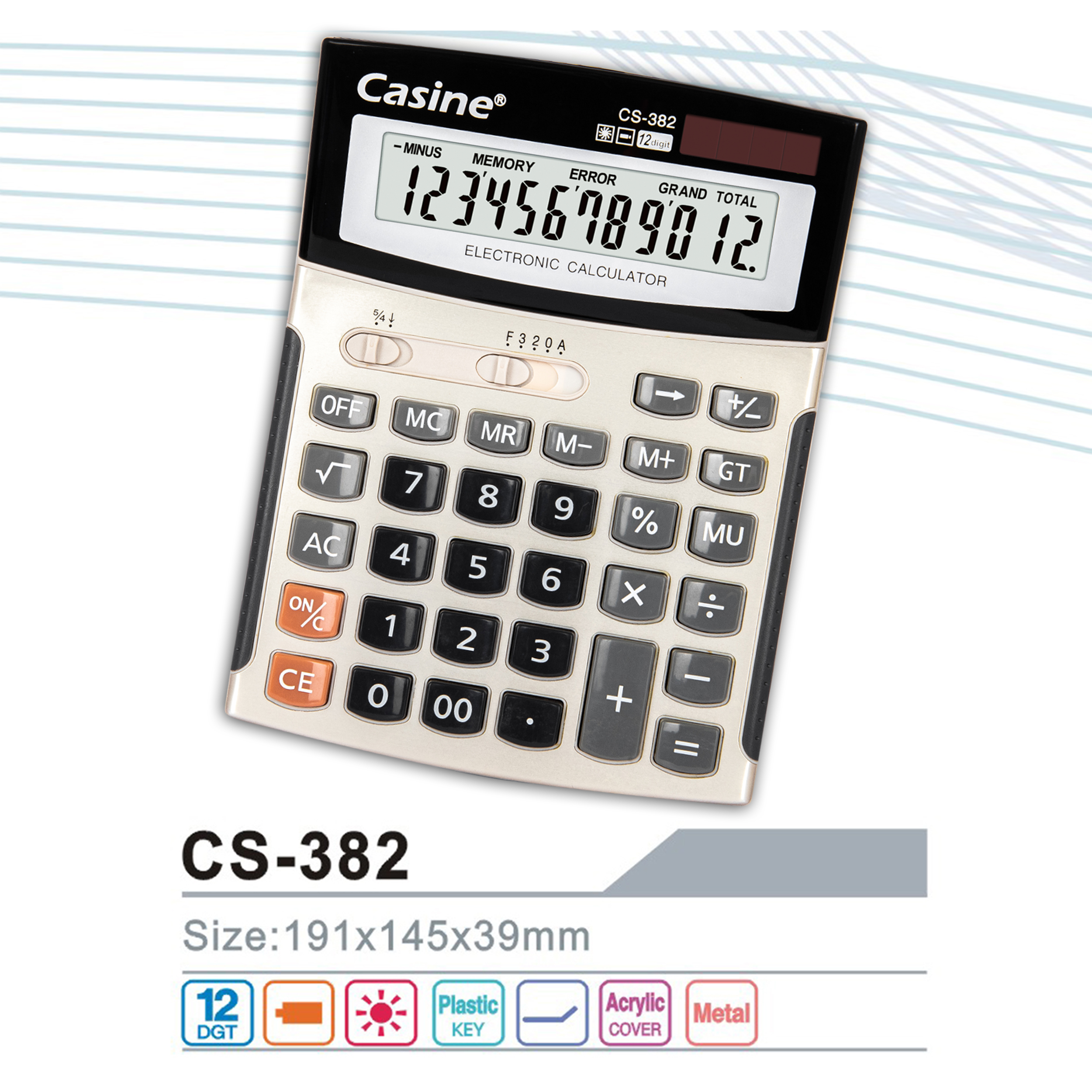 CS-382 - 12-digit desktop calculator - Casine