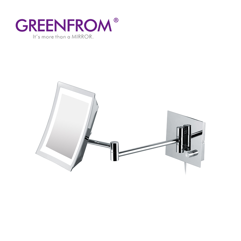 LED square bathroom wall hotel mirror