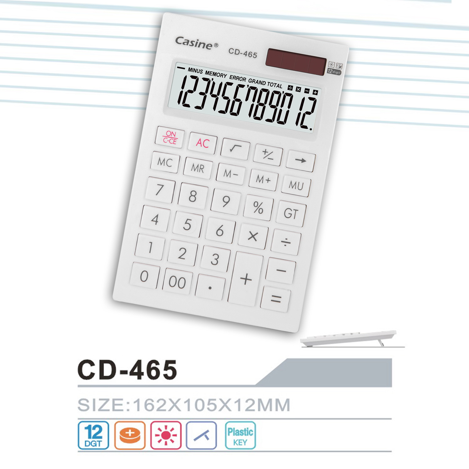 CD-465 - 12-digit desktop calculator - Casine