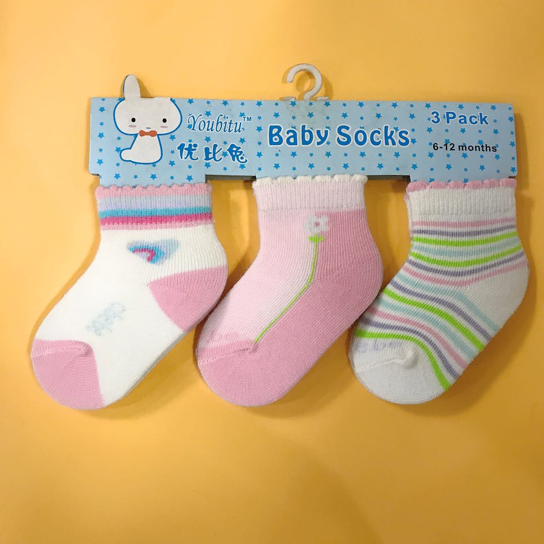 3 Pair Pack Baby Socks