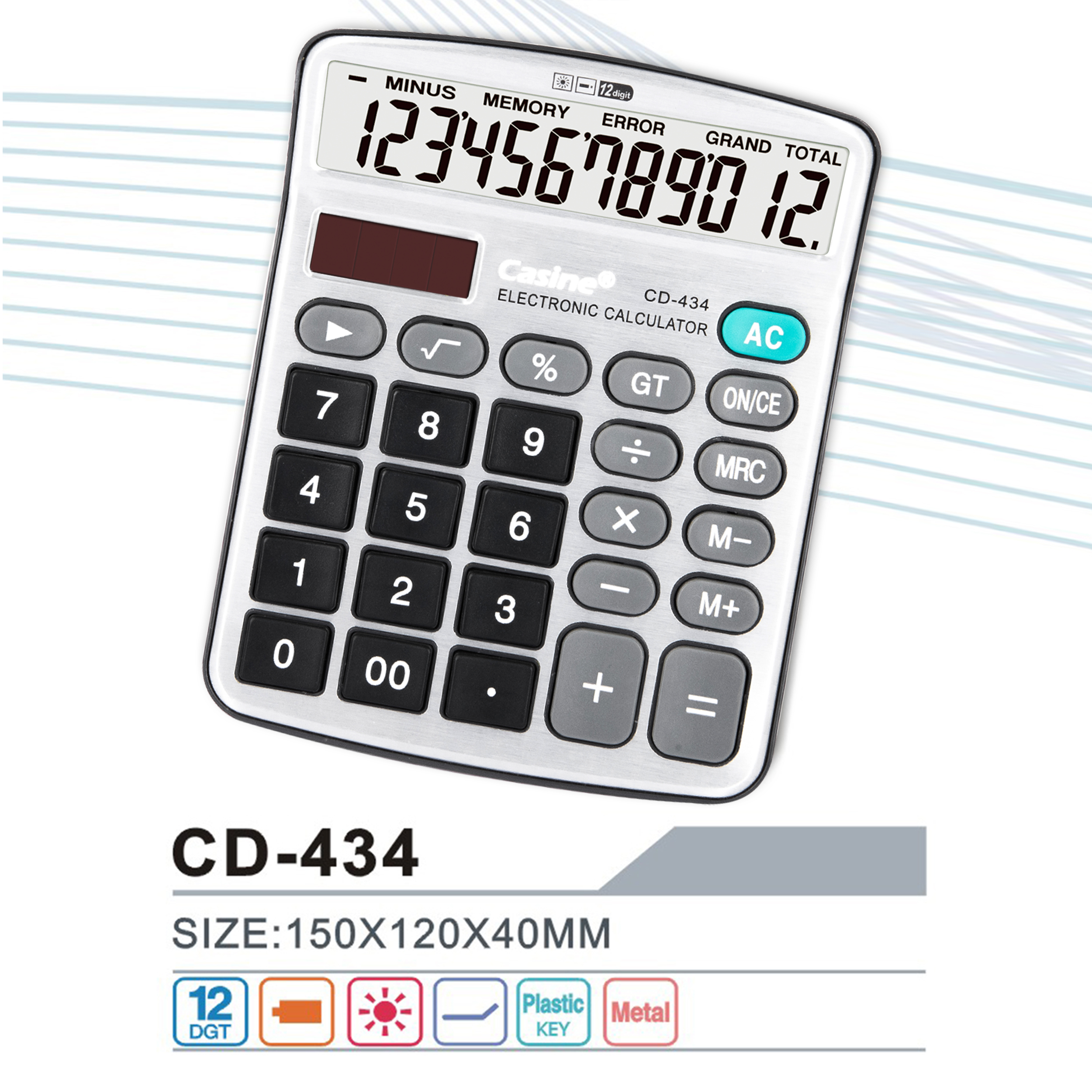 CD-434 -12 digit desktop calculator - Casine