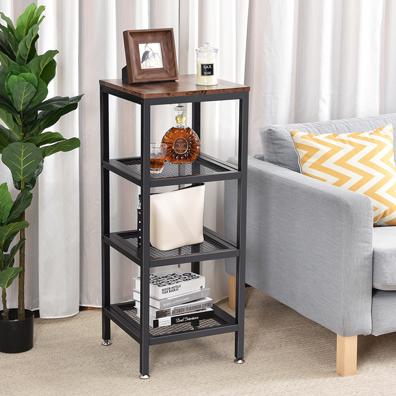 4 Tier Storage Shelves Wood Storage Shelf Storage Shelves Rack Storage Shelfs Home Furniture