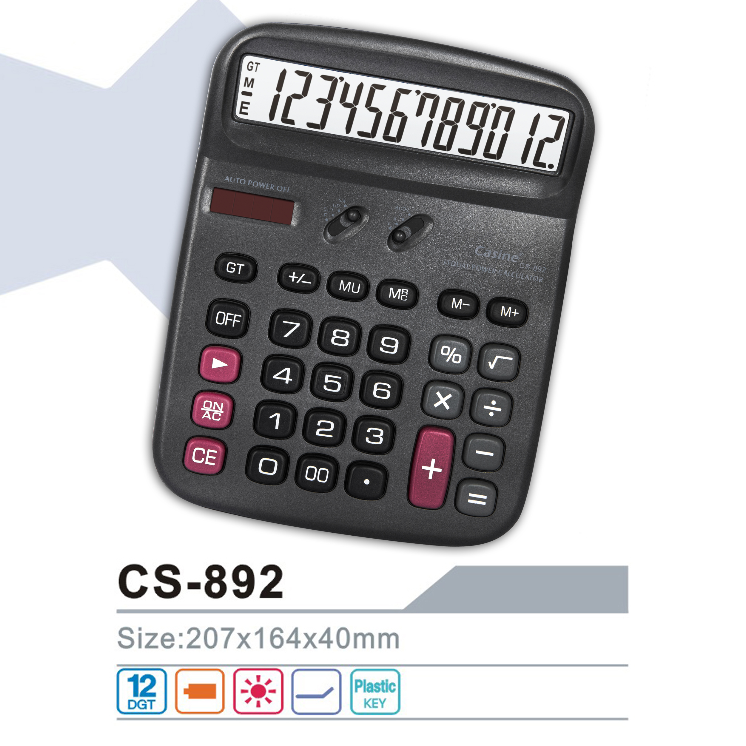 CS-892 - Calculator - 12-digit desktop calculator -Casine