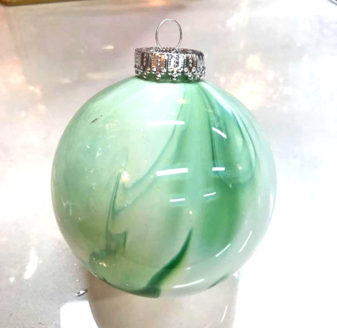 New type Christmas plastic marble ornament ball