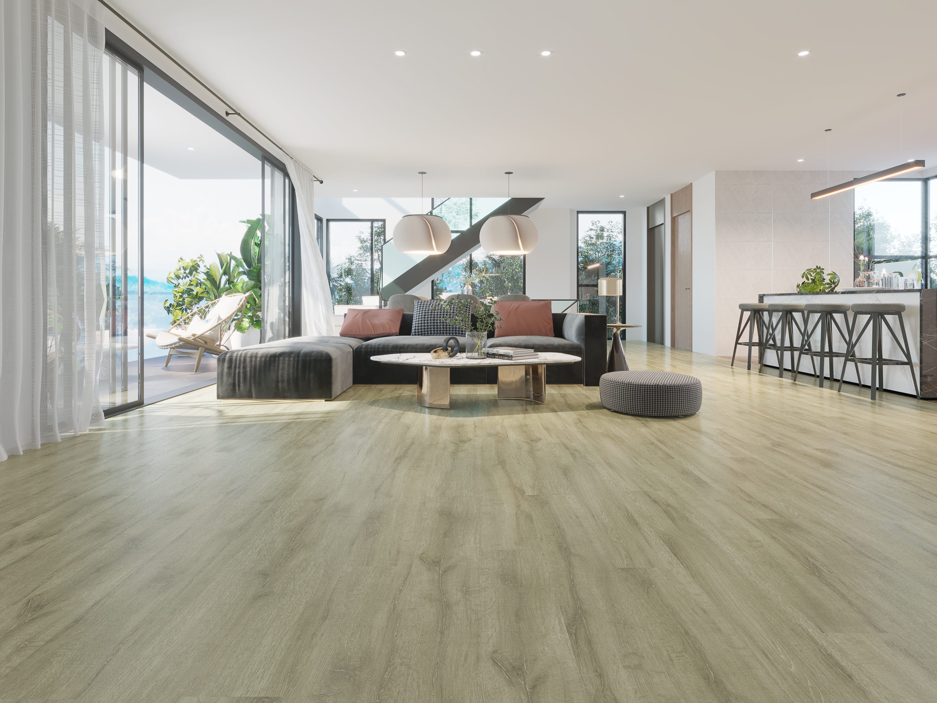 4mm Fireproof LVT flooring