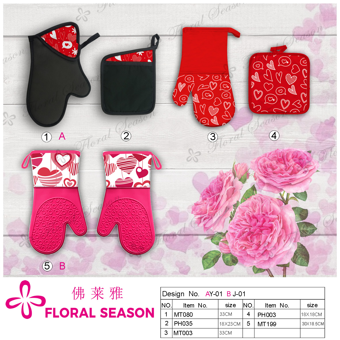 Silicone Oven Mitt, Oven Glove, Pot Holder, Silicone Print, Sbr, Neoprene
