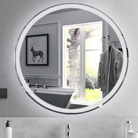 Dia 60cm Round Bathroom Lighted Wall-mounted Mirror