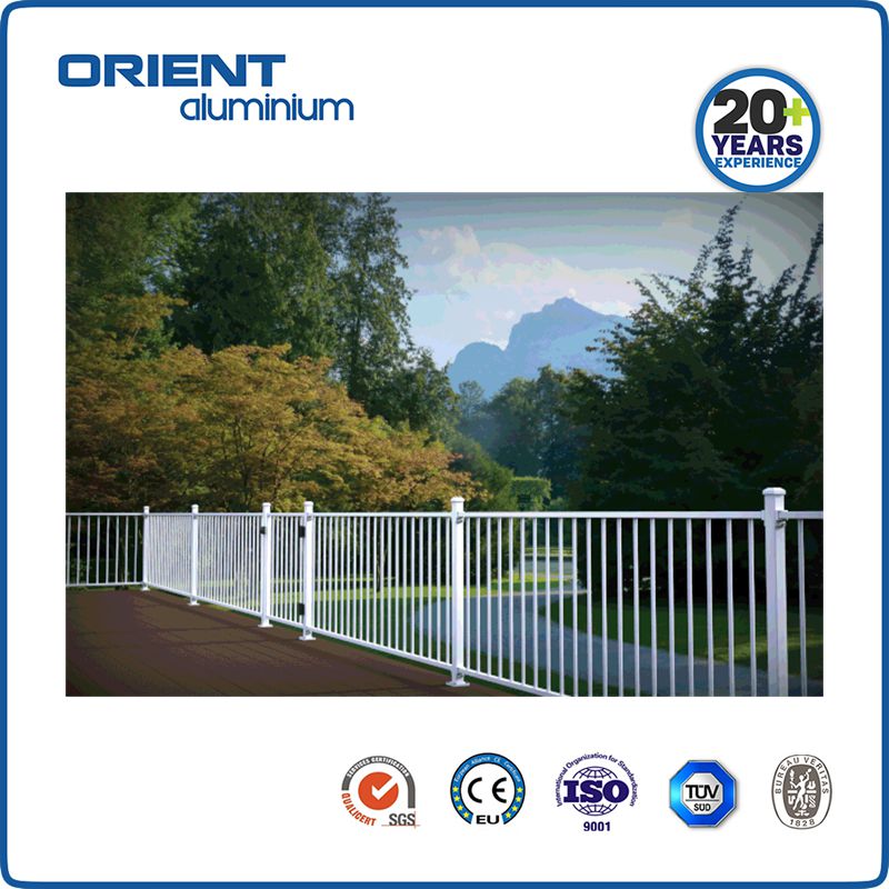 2 Rail Flat Top Aluminium fence panel pool fencing