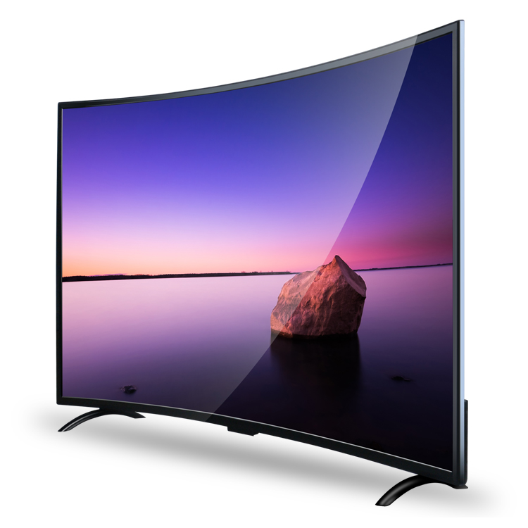 '50 inch tempered glass smart curved TV