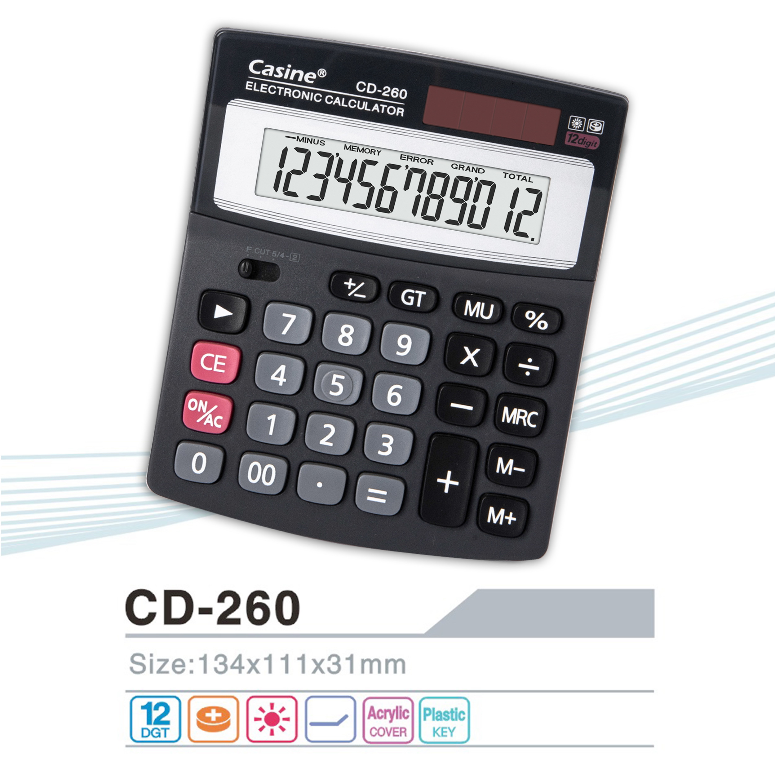 CD-260 - 12-digit desktop calculator - Casine