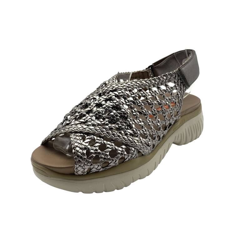 Woven Upper Genuine Leather Sandals Stock Summer Sandals