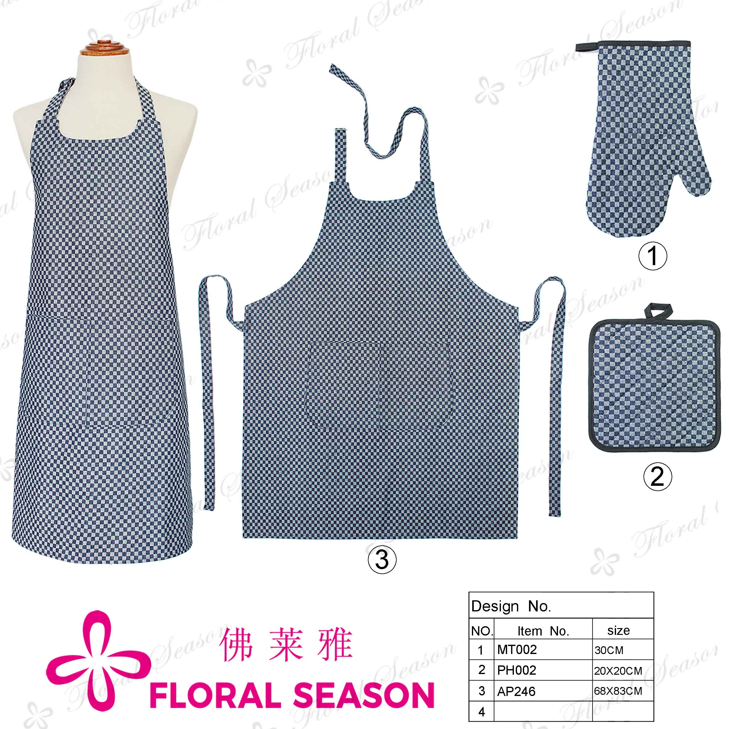 Apron,glove,potholder,kitchen,textile,baking，cotton,polycotton,bsci&sedex Factory Audit，ce, Oeko-Tex Certiificate