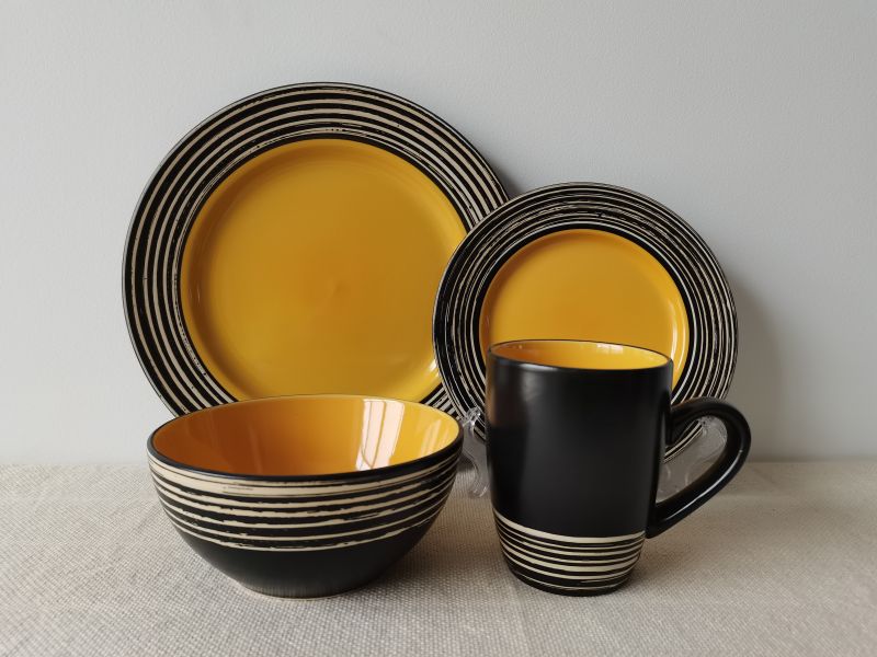 2-tone brushing glaze dinnerware