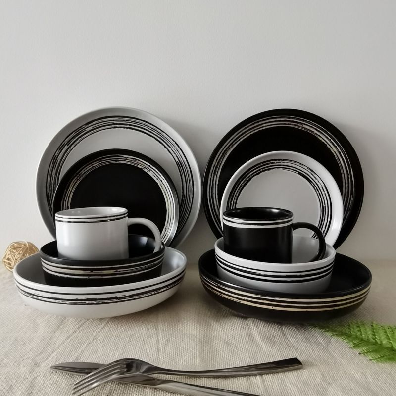 2-tone brushing glaze dinnerware