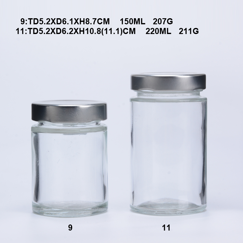 # 300ml clear round glass canning jar jam jar honey jar