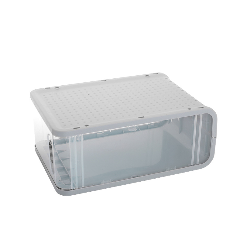 DIY Shoes Organizer Case Easy Assembly plastic transparent shoe box Front Door Stackable Clear Shoe box Amazon Hot Sale