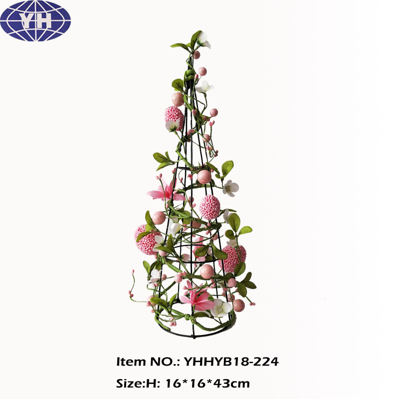 16.93INCH Easter,decoration,cone w/flower&egg