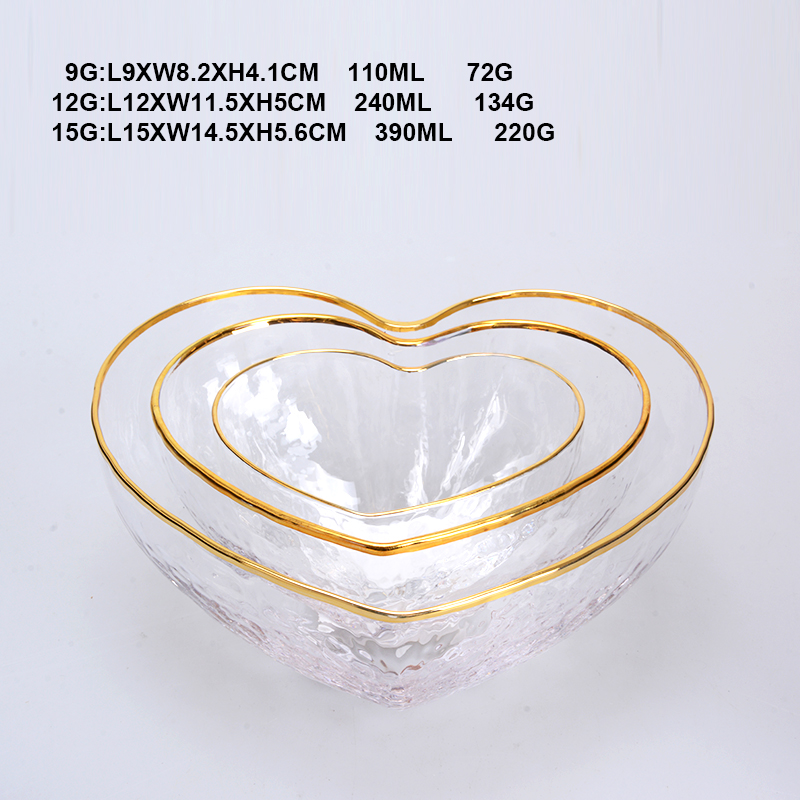 Dinnerware Sets round Glass round Soup Plate with gold rim
