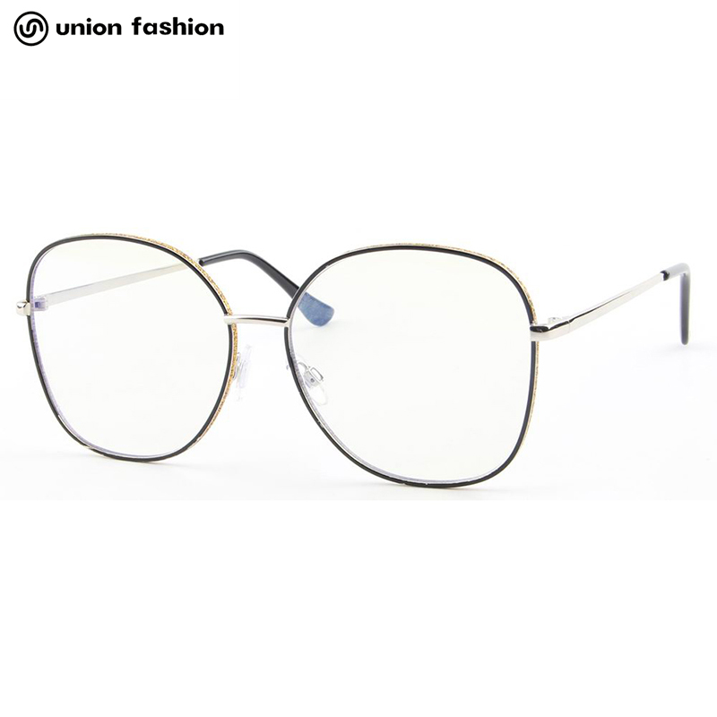 New high fashion metal sunglasses rouned frame with painted on the eyebrows UF-LM2054
