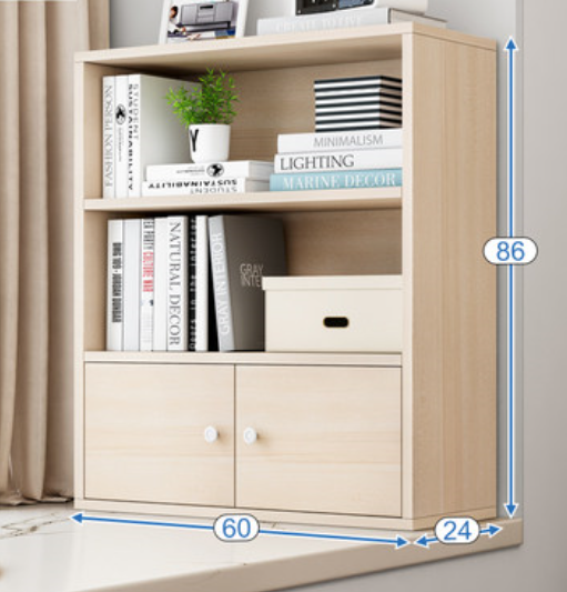 Bay window cabinet small bookshelf
