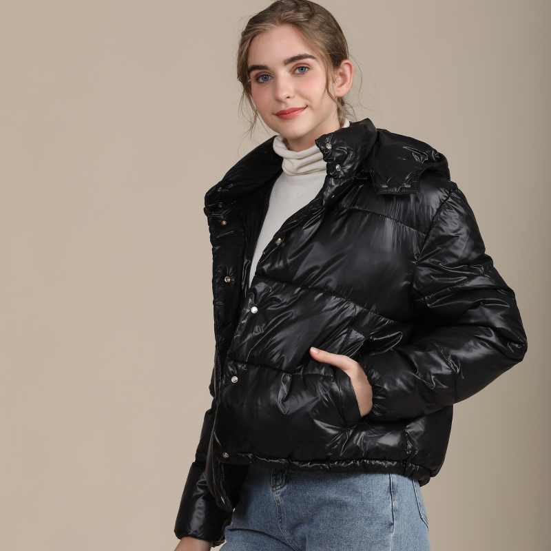 Casual Women Nylon Jackets with Hood