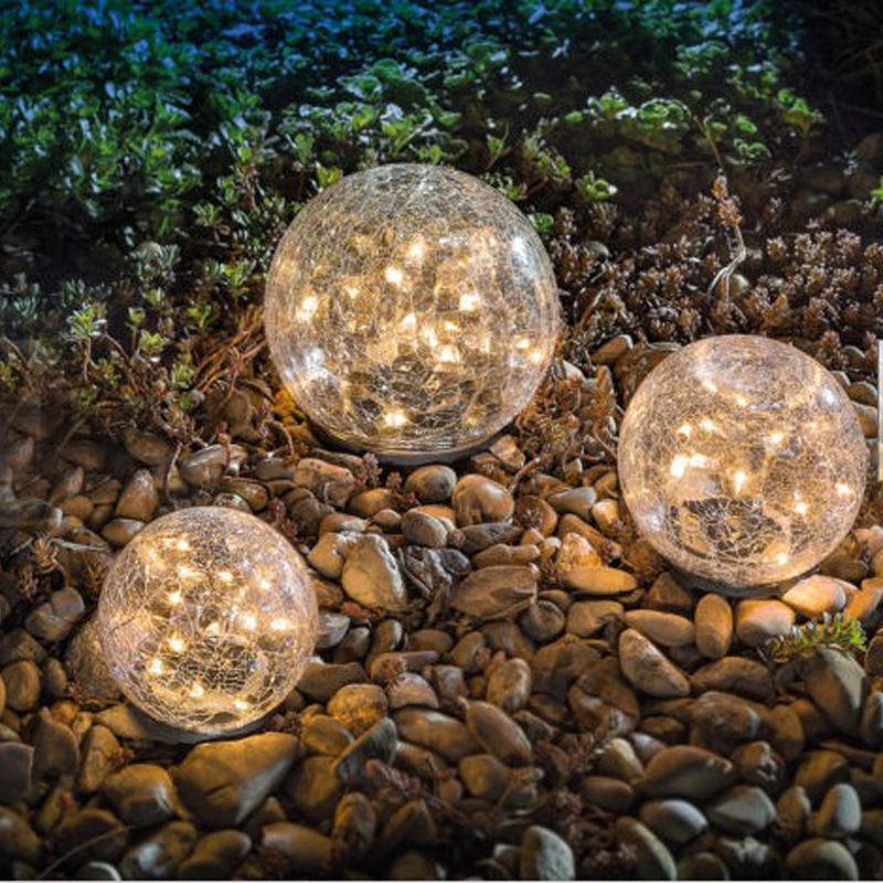 SOLAR Crackle Glass ball LIGHT