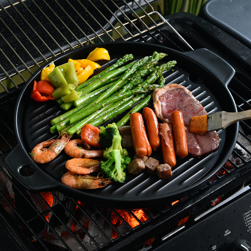 Ceramics fireproof BBQ baking dish barbecue flameware grilling pan