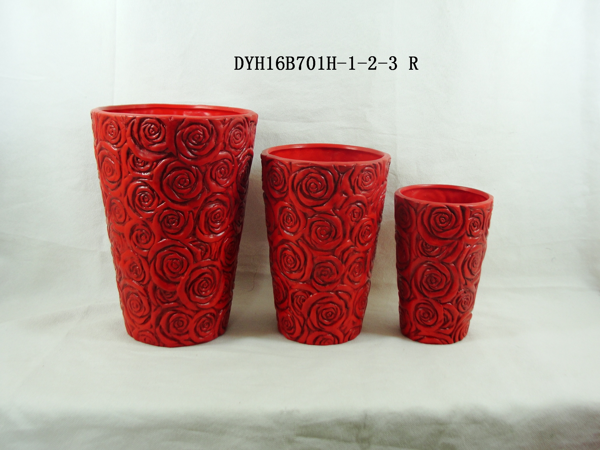 Factory direct sale exquisite rose surface beveled ceramic flower vase