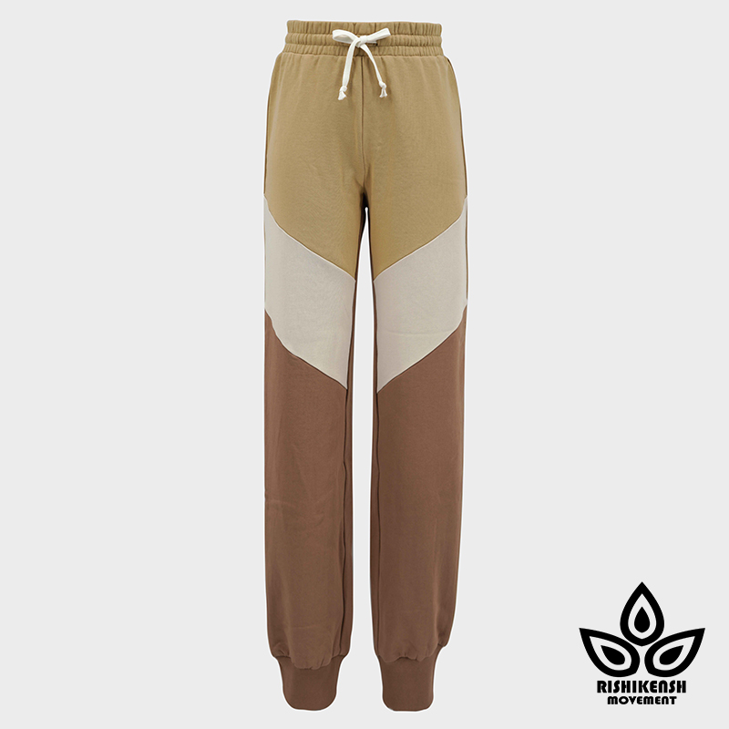 RISHIKENSH Contrast Color Cotton Fleece Pants