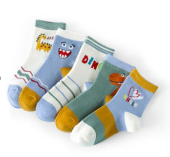 Colorful stripe carton girls boys cute toys animals antislip cotton kids sock