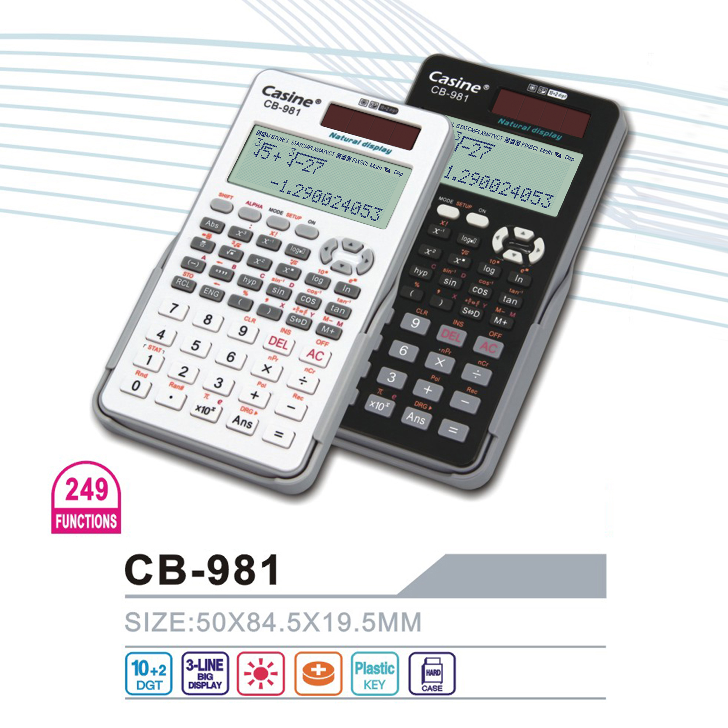 CB-981 -Natural Textbook Display Scientific Calculator - Casine