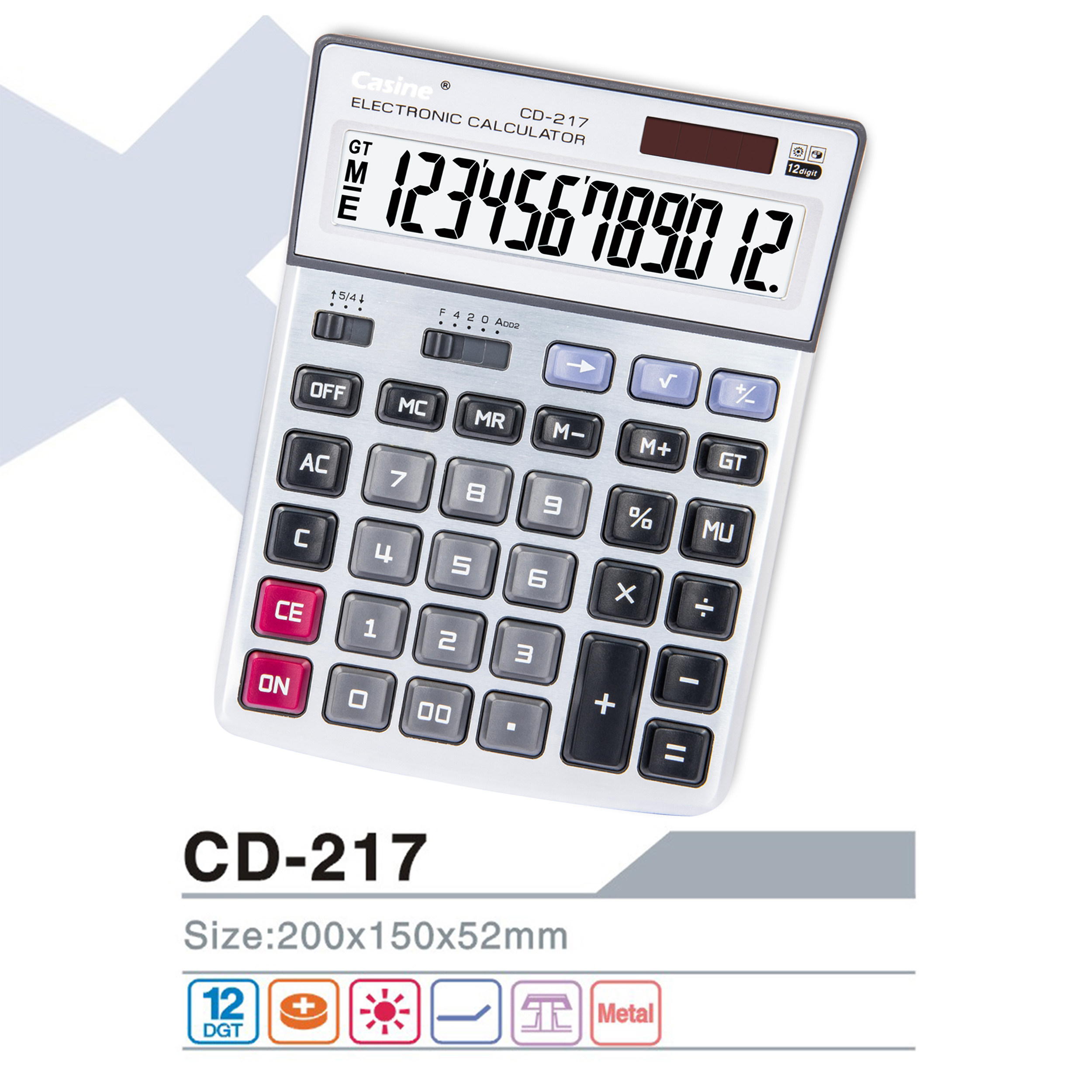 CD-217 - 12-digit desktop calculator - Casine