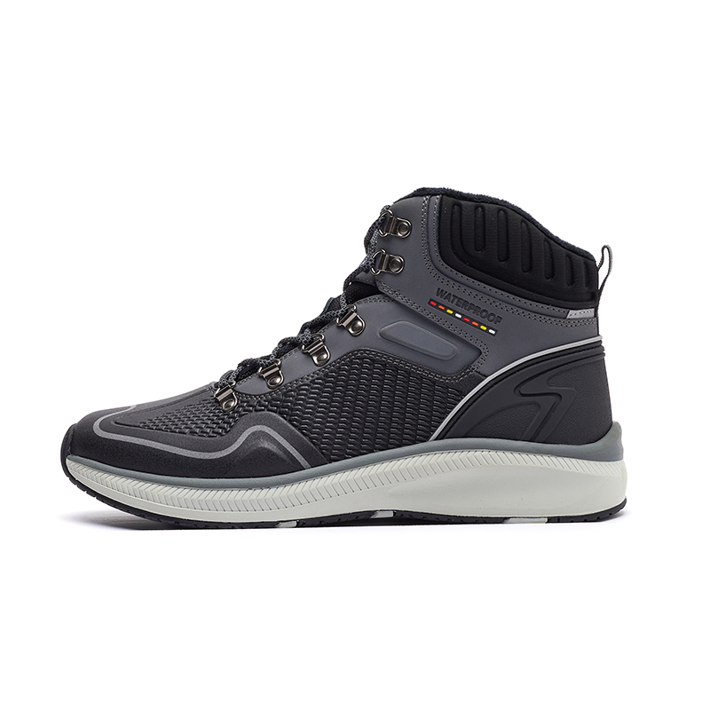 Men‘s Warm Waterproof sports style winterproof shoe/ snow shoe Grey color
