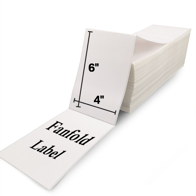 Zebra Compatible Direct Thermal Label Fanfold 4"x6"x2000 Shipping Label with Perforational Line