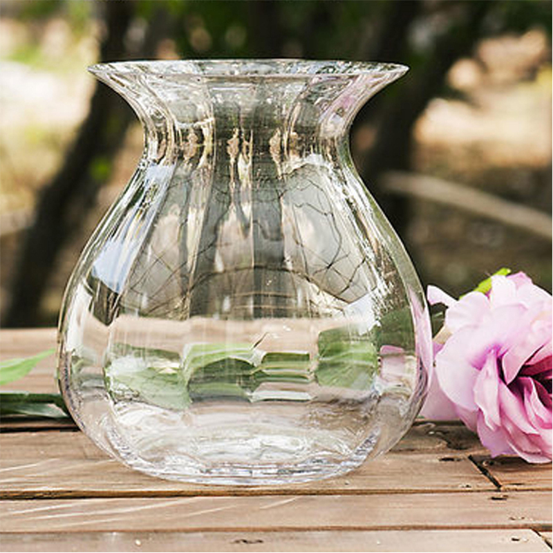 Hand made Clear glass vase